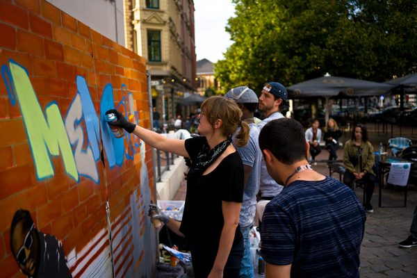 Graffiti gegen Rassismus