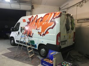 Graffiti Kleinbus