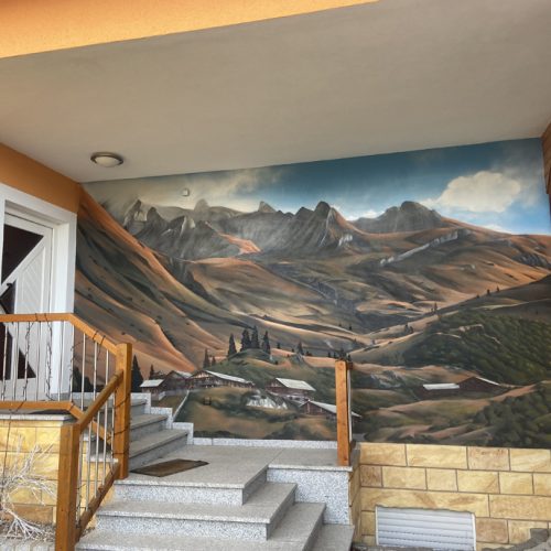 graffiti berglandschaft