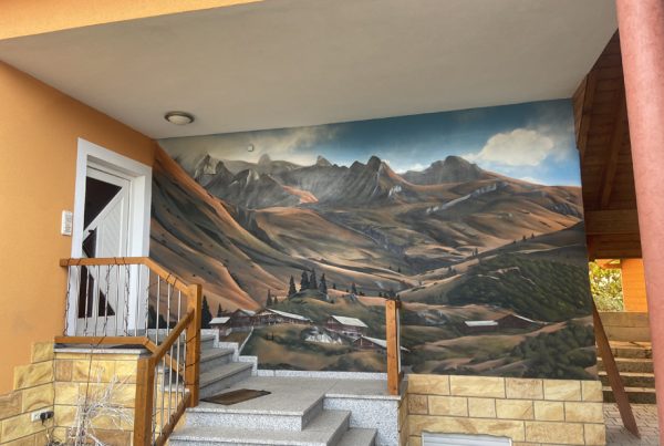 graffiti berglandschaft